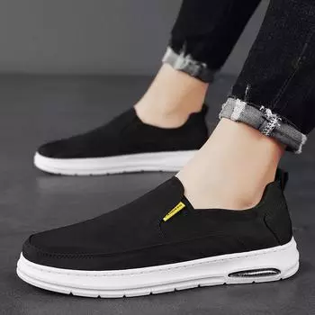 Мужская обувь весна-лето 2024 года, новые однопедальные ленивые туфли, мужская повседневная обувь для сноуборда, мужская модная обувь из ткани Ice Silk 39