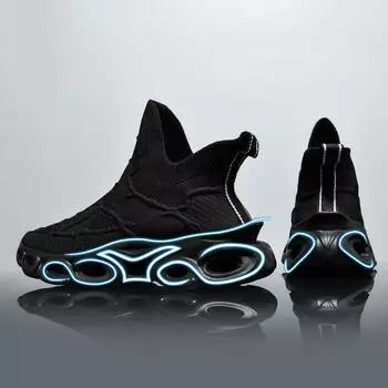 Мужская обувь, весна-лето 2024, новые кроссовки, сетчатые повседневные дышащие носки с защитой от запаха, спортивная обувь для бега, обувь для старых пап 39