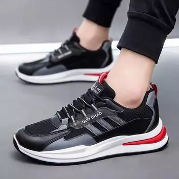 Мужская обувь весна-лето, новые дышащие спортивные туфли из сетчатой ткани, тонкие повседневные модные туфли для бега для подростков и пап 39
