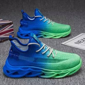 Мужская обувь весна-лето новые мужские кроссовки для бега спортивные кроссовки тканые дышащие верха соответствующие цвета модные повседневные мужские кроссовки 39