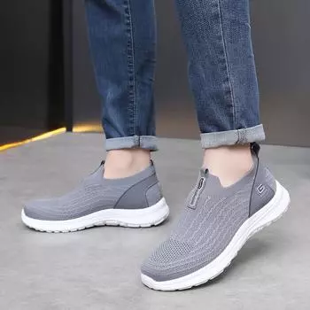 Мужская обувь весна-осень, новые повседневные, с мягкой подошвой, износостойкие, ленивые, с одной педалью, модные, легкие и универсальные мужские туфли 39 чёрный