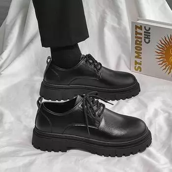 Мужская обувь весной и осенью, черное деловое платье, повседневные кожаные туфли с повышенной водонепроницаемостью внутри, свадебные туфли. 39