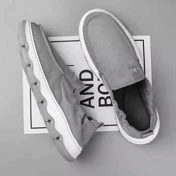 Мужская обувь, всесезонная обувь из ткани Ice Silk, легкая верхняя спортивная и прогулочная обувь, эластичные туфли на одной педали 39