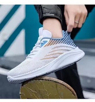 Мужская обувь Yez без шнуровки, модные кроссовки, мужские спортивные кроссовки, дышащие тренировочные прогулочные теннисные туфли 39 чёрный