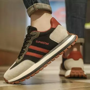 Мужская обувь зима 2024 года, новая дышащая повседневная универсальная спортивная обувь, мужская обувь для активного отдыха с мягкой подошвой, увеличивающая высоту, кроссовки Forrest Gump tide 39 серый