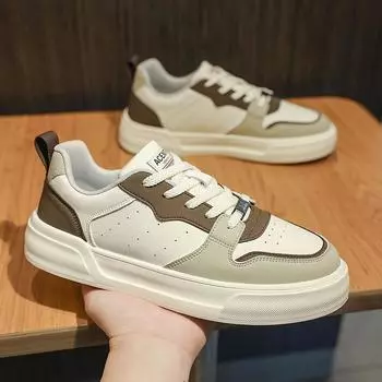 Мужская обувь зима 2024 года, новый тренд, высококачественные туфли на платформе, универсальные, молодежные, спортивные, кожаные, повседневные, модные туфли 39