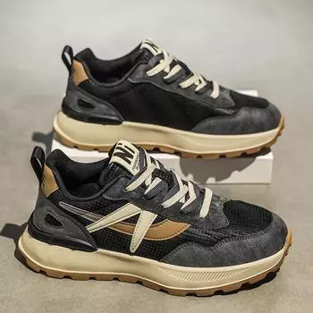 Мужская обувь зимняя дышащая 2024 новая осенняя дышащая повседневная спортивная обувь Forrest Gump мужская беговая универсальная обувь для папы 39 армия зеленый