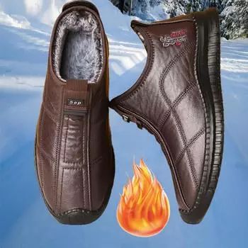 Мужская обувь зимняя хлопковая обувь для мужчин теплая плюшевая толстая подошва мужские ботинки хлопковые ботинки на платформе 38 чёрный