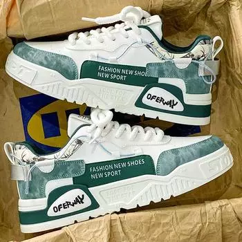 Мужская обувь, зимняя, новая, с толстой подошвой, увеличивающая высоту, кроссовки, нескользящие, износостойкие и дышащие, спортивная обувь, мужская модная повседневная обувь для сноуборда 39 темно-зеленого