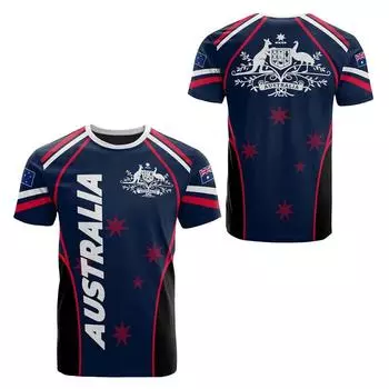 Мужская одежда Австралия Футболки с эмблемой австралийского флага, напечатанная на 3D-принте, уличная одежда для мужчин и женщин, футболки большого размера с коротким рукавом, детские футболки, топы, одежда S