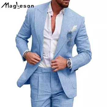 Мужская одежда больших размеров, стильный деловой костюм, комплект из 2 предметов, однотонный мужской костюм с принтом, деловой офисный свадебный костюм, куртка + брюки, костюмы и блейзеры M хаки