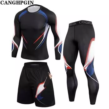 Мужская одежда для велоспорта, 3 шт., одежда для фитнеса, мужская повседневная спортивная одежда, баскетбольные костюмы, размер S-XXXL S