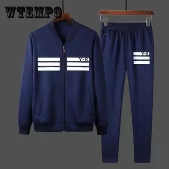 Мужская одежда, комплект из 2 предметов, модный повседневный комплект свитшотов с длинными рукавами «Джокер», большой размер, весна и осень XXXXL