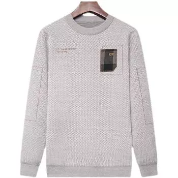 Мужская одежда, мода для джентльменов, мужской плюшевый свитер, зимний новый теплый вязаный свитер, мужская нижняя рубашка M