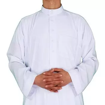 Мужская одежда, мужской халат с длинными рукавами в Саудовской Аравии, мусульманское платье в Рамадан, средняя исламская одежда S серый