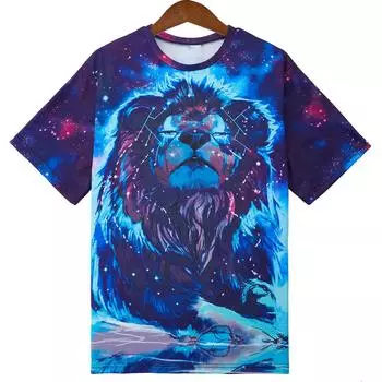 Мужская одежда Повседневная одежда с принтом Футболки с круглым вырезом и коротким рукавом Топы с круглым вырезом Уличная одежда в тропическом стиле S-M