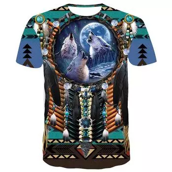 Мужская одежда Повседневная одежда с принтом Футболки с круглым вырезом и коротким рукавом Топы с круглым вырезом Уличная одежда в тропическом стиле S-M