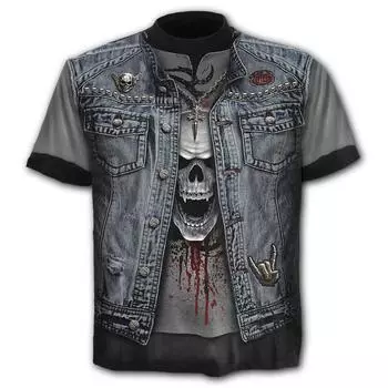 Мужская одежда Повседневная одежда с принтом Футболки с круглым вырезом и коротким рукавом Топы с круглым вырезом Уличная одежда в тропическом стиле S-M