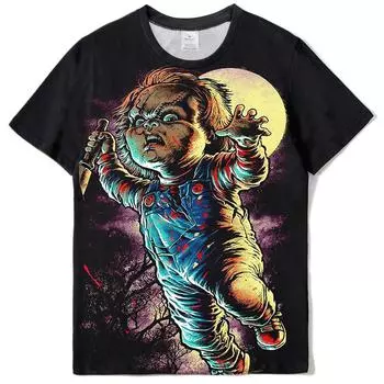 Мужская одежда Повседневная одежда с принтом Футболки с круглым вырезом и коротким рукавом Топы с круглым вырезом Уличная одежда в тропическом стиле S-M