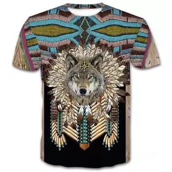 Мужская одежда Повседневная одежда с принтом Футболки с круглым вырезом и коротким рукавом Топы с круглым вырезом Уличная одежда в тропическом стиле S-M