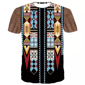 Мужская одежда Повседневная одежда с принтом Футболки с круглым вырезом и коротким рукавом Топы с круглым вырезом Уличная одежда в тропическом стиле S-M