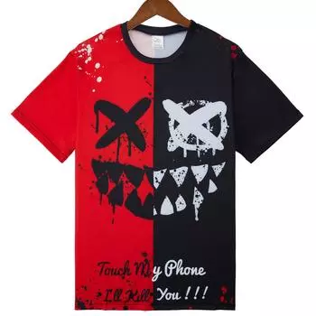 Мужская одежда Повседневная одежда с принтом Футболки с круглым вырезом и коротким рукавом Топы с круглым вырезом Уличная одежда в тропическом стиле S-M