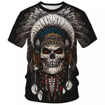 Мужская одежда Повседневная одежда с принтом Футболки с круглым вырезом и коротким рукавом Топы с круглым вырезом Уличная одежда в тропическом стиле S-M