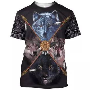 Мужская одежда Повседневная одежда с принтом Футболки с круглым вырезом и коротким рукавом Топы с круглым вырезом Уличная одежда в тропическом стиле S-M