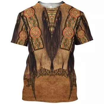 Мужская одежда Повседневная одежда с принтом Футболки с круглым вырезом и коротким рукавом Топы с круглым вырезом Уличная одежда в тропическом стиле S-M