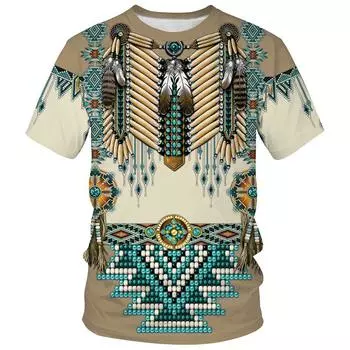 Мужская одежда Повседневная одежда с принтом Футболки с круглым вырезом и коротким рукавом Топы с круглым вырезом Уличная одежда в тропическом стиле S-M