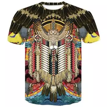 Мужская одежда Повседневная одежда с принтом Футболки с круглым вырезом и коротким рукавом Топы с круглым вырезом Уличная одежда в тропическом стиле S-M