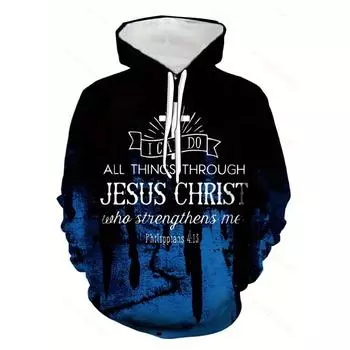 Мужская одежда Повседневная толстовка с капюшоном с длинным рукавом и 3D-цифровым принтом Мужская спортивная толстовка с капюшоном M красный