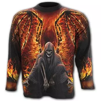 Мужская одежда Повседневные принты Футболки с круглым вырезом и длинными рукавами Топы с круглым вырезом Уличная одежда в тропическом стиле S-M