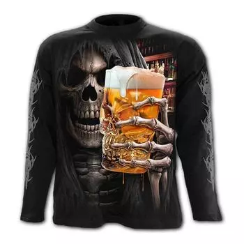 Мужская одежда Повседневные принты Футболки с круглым вырезом и длинными рукавами Топы с круглым вырезом Уличная одежда в тропическом стиле S-M