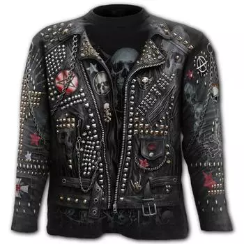 Мужская одежда Повседневные принты Футболки с круглым вырезом и длинными рукавами Топы с круглым вырезом Уличная одежда в тропическом стиле S-M