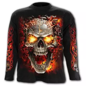 Мужская одежда Повседневные принты Футболки с круглым вырезом и длинными рукавами Топы с круглым вырезом Уличная одежда в тропическом стиле S-M