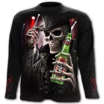 Мужская одежда Повседневные принты Футболки с круглым вырезом и длинными рукавами Топы с круглым вырезом Уличная одежда в тропическом стиле S-M