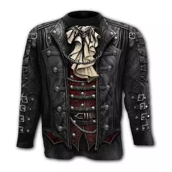 Мужская одежда Повседневные принты Футболки с круглым вырезом и длинными рукавами Топы с круглым вырезом Уличная одежда в тропическом стиле S-M