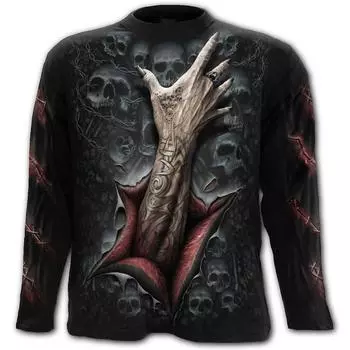 Мужская одежда Повседневные принты Футболки с круглым вырезом и длинными рукавами Топы с круглым вырезом Уличная одежда в тропическом стиле S-M