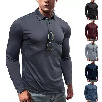 Мужская одежда с длинными рукавами для занятий спортом на открытом воздухе, для бега и фитнеса L чёрный