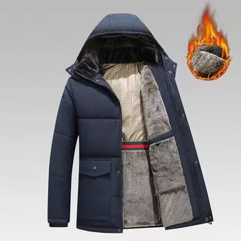 Мужская одежда с хлопковой подкладкой, графеновый утеплитель и флис, молодежная одежда с хлопковой подкладкой, флис и более плотные материалы. M чёрный