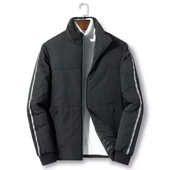 Мужская одежда с хлопковой подкладкой, молодежная осенне-зимняя утепленная модная повседневная универсальная куртка с хлопковой подкладкой L зелёный