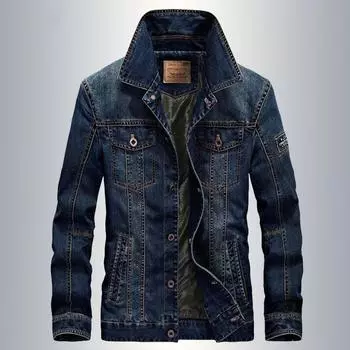 Мужская однослойная джинсовая куртка на весну и осень, верхняя короткая джинсовая куртка, свободная джинсовая куртка больших размеров 5XL