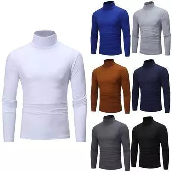 Мужская однотонная эластичная рубашка с длинным рукавом со средним воротником и тонким низом, топ L чёрный