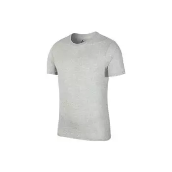 Мужская однотонная быстросохнущая футболка с коротким рукавом Jordan Dri-Fit, серая 743037-063 M