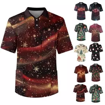 Мужская однотонная футболка с коротким рукавом, пуговицами, лацканами, нагрудным карманом, Dry-nurse L