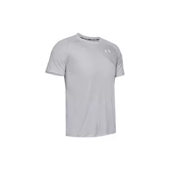 Мужская однотонная футболка с круглым вырезом Under Armour Regular Fit, топы Halo-Gray 1353467-014 M