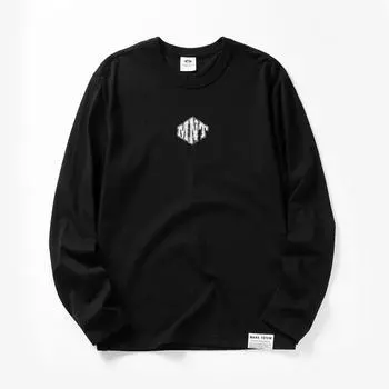 Мужская однотонная футболка Vomint, многоцветная трикотажная футболка, мужская осенне-зимняя футболка, хлопковый топ с длинными рукавами MN33201