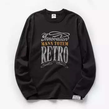 Мужская однотонная футболка Vomint, многоцветная трикотажная футболка, мужская осенне-зимняя футболка, хлопковый топ с длинными рукавами MN33202