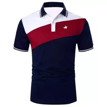 Мужская однотонная классная приталенная деловая рубашка поло с принтом, мужская летняя повседневная модная рубашка поло с коротким рукавом на пуговицах S розовый